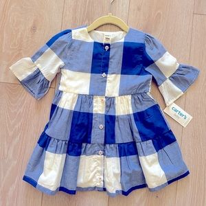 Baby Girl plaid blue dress